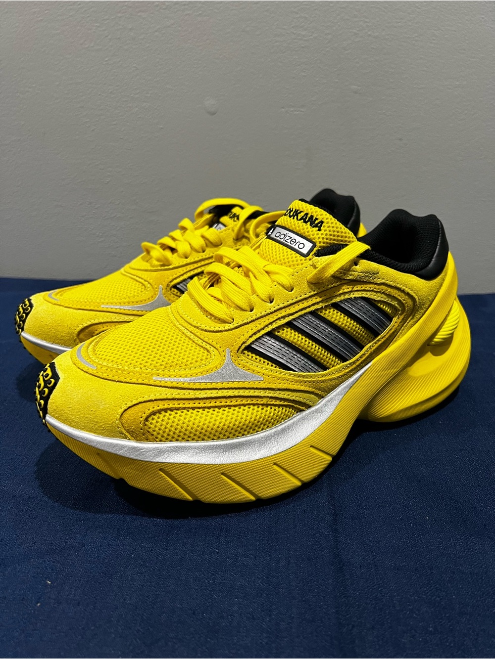 adidas Adizero Goukana Light Yellow/Core Black Mesh JP7177 Size 9.5 Men’s